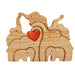 Wooden Elephant Family Stackable Figurine Composite Ornament_4