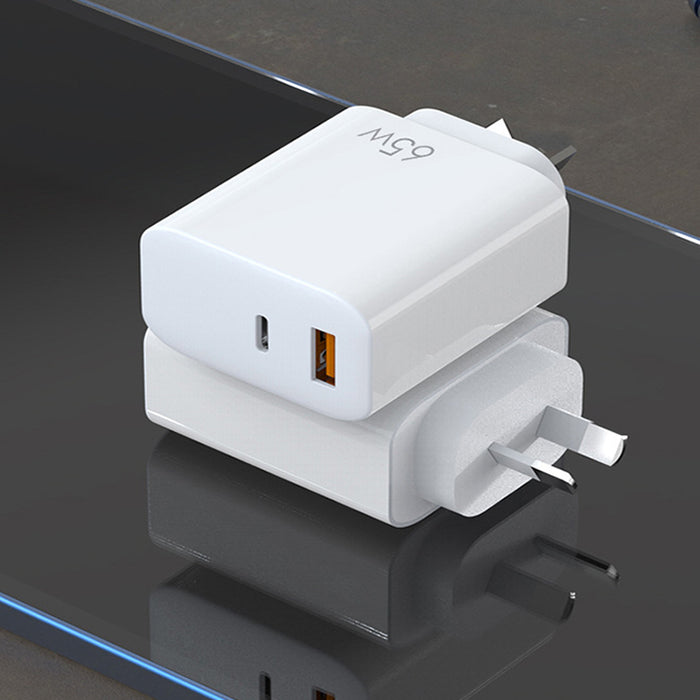 65W Fast Charging Dual Port USB A and Type C Wall Adapter- AU Plug_13