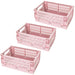Pack of 3 Mini Folding Plastic Crates Storage Drawer Basket Organizers_13