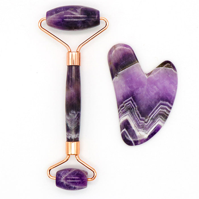 Gua Sha Crystal Stone Massager Roller in Various Colours & Sets