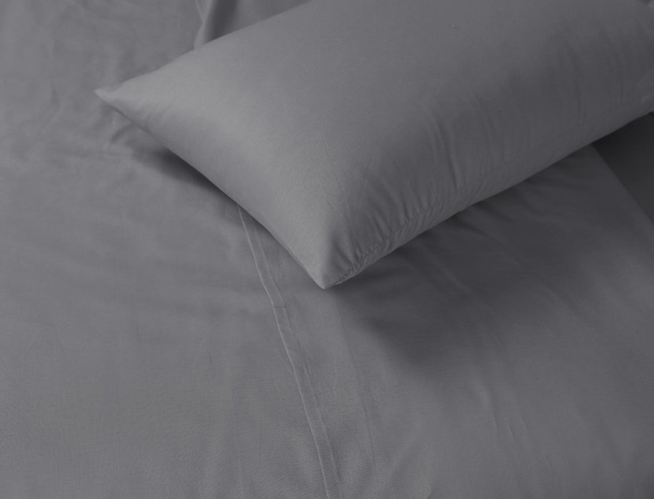 Linen 1200TC Organic Cotton Sheet Sets - Single Size Grey