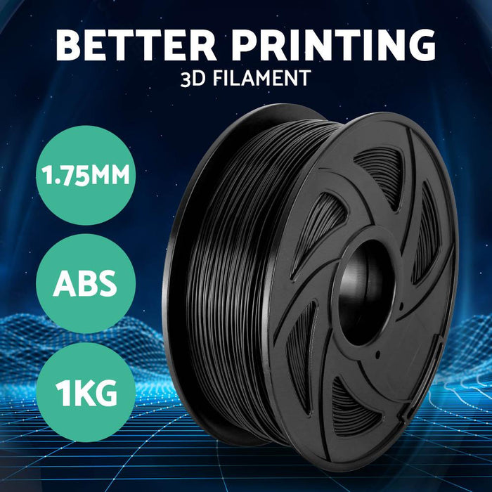 3D Printer Filament Abs 1.75Mm 1Kg Per Roll Black Dropshipzone