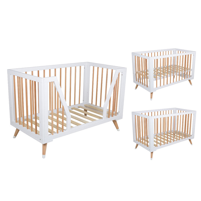 Scandinavian Inspired Baby Cot - Natural