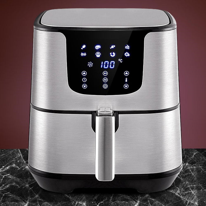 Air Fryer 7L LCD Fryers Oil Free Oven Air fryer Kitchen Healthy Cooker in Stainless Steel