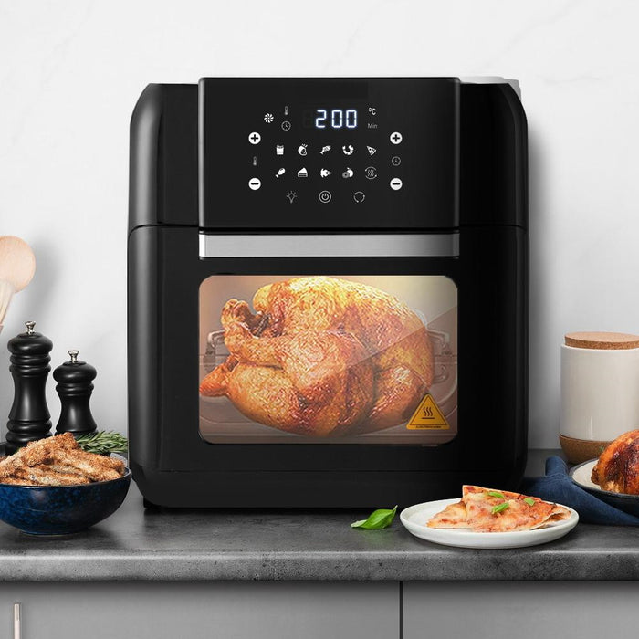 Air Fryer 10L LCD Digital Oil Free Oven Style Frying Cooker Black