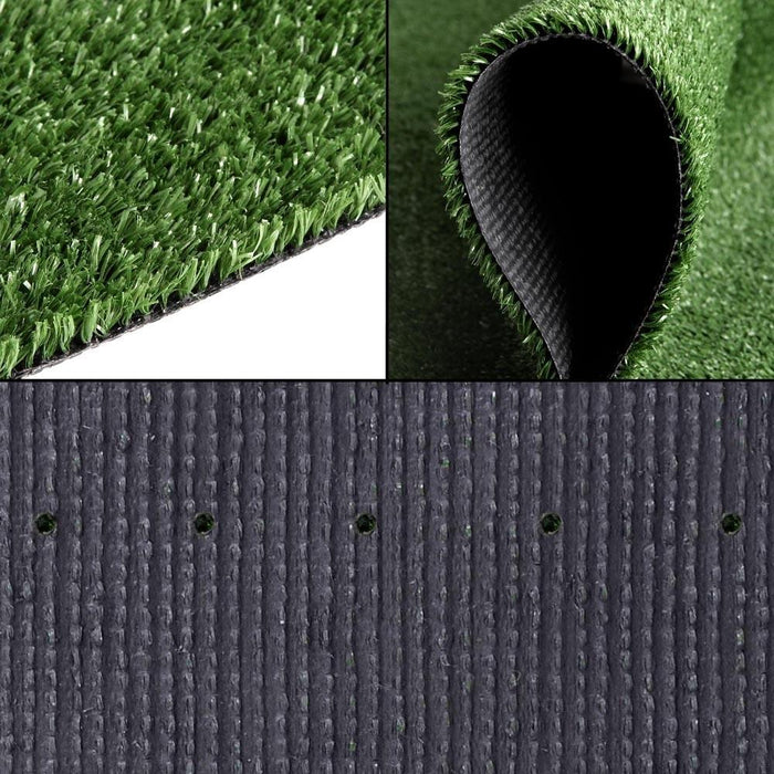 Primeturf Synthetic 17Mm 0.95Mx10M 9.5Sqm Artificial Grass Fake Turf Olive Plants Plastic Lawn Home