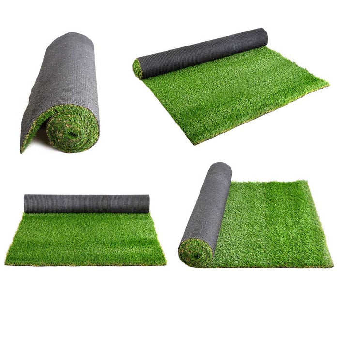 Synthetic 20mm Pile 1M Width x10M Length 10SQM Artificial Grass Fake Turf Four Colour Lawn
