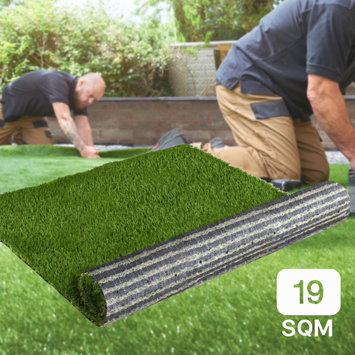 Synthetic 30mm Pile 1M Width x 19M Length 19SQM Artificial Grass Fake Turf Four Colour Lawn