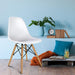 Bostin Life Set Of 4 Retro Beech Wood Dining Chair - White Dropshipzone