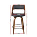 Bostin Life 2X Wooden Bar Stools Swivel Stool Kitchen Dining Chair Cafe Black 76Cm Dropshipzone