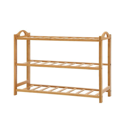 Bostin Life 3 Tiers Bamboo Shoe Rack Storage Organiser Wooden Shelf Stand Shelves Dropshipzone