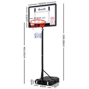 Bostin Life Everfit Adjustable Portable Basketball Stand Hoop System Rim Sports & Fitness >