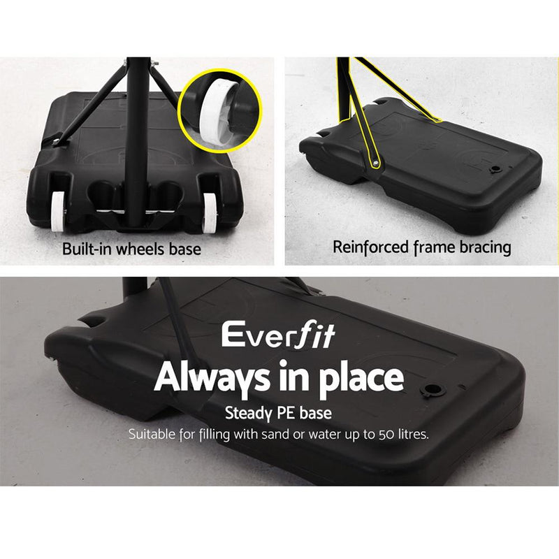 Bostin Life Everfit Adjustable Portable Basketball Stand Hoop System Rim Sports & Fitness >