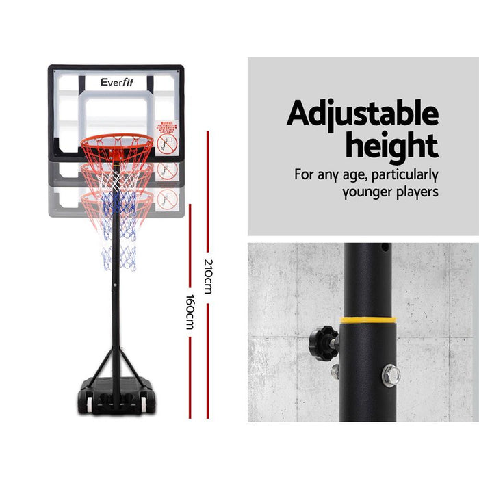 Bostin Life Everfit Adjustable Portable Basketball Stand Hoop System Rim Sports & Fitness >