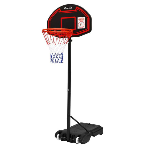 Bostin Life Everfit 2.1M Adjustable Portable Basketball Stand Hoop System Rim Black Sports & Fitness