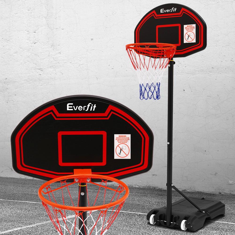 2.1M Adjustable Portable Basketball Stand Hoop System Rim Black ...