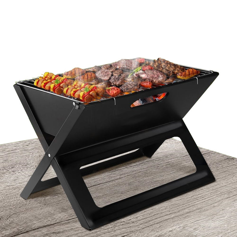 Notebook Style Portable Charcoal BBQ Grill
