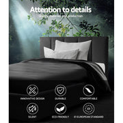 Bostin Life Anna Bed Frame King Single Size Mattress Base Platform Fabric Wooden Charcoal