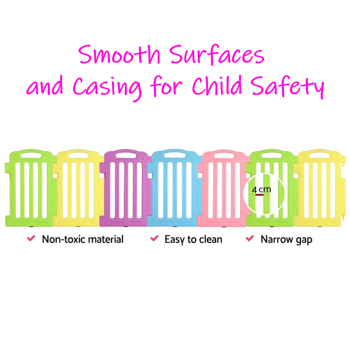 25-Panel Plastic Baby Playpen Interactive Kids Safety Gate