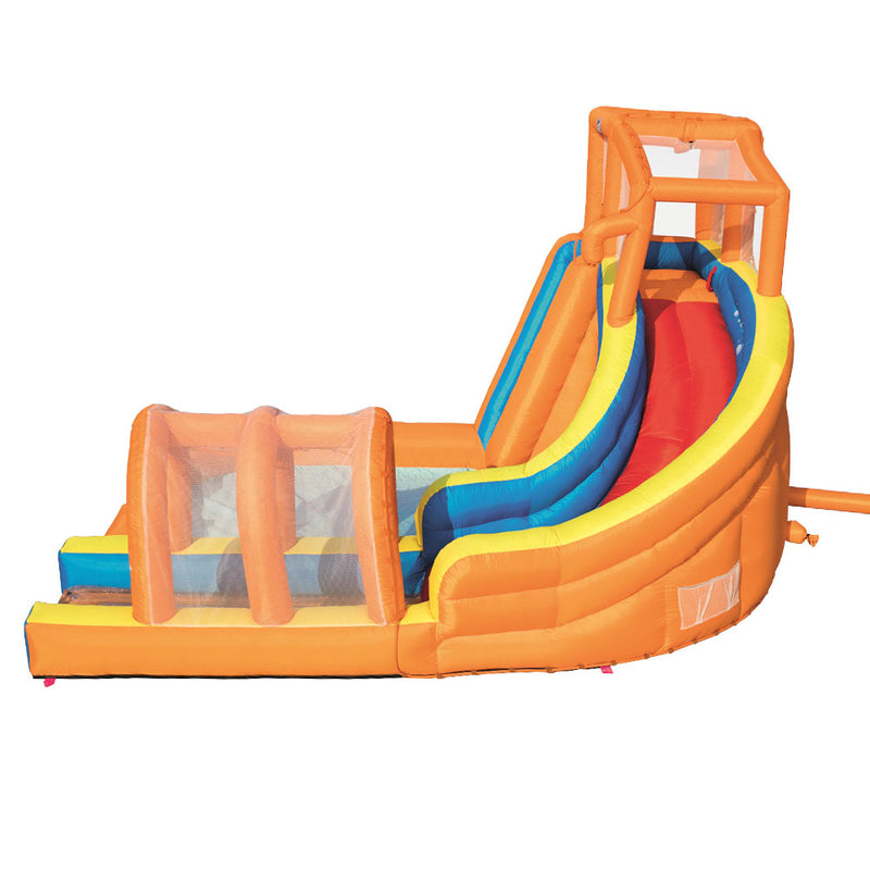 Inflatable Kids Jumping Castle Hurricane Tunnel Blast Water Slide Mega Playground Pool