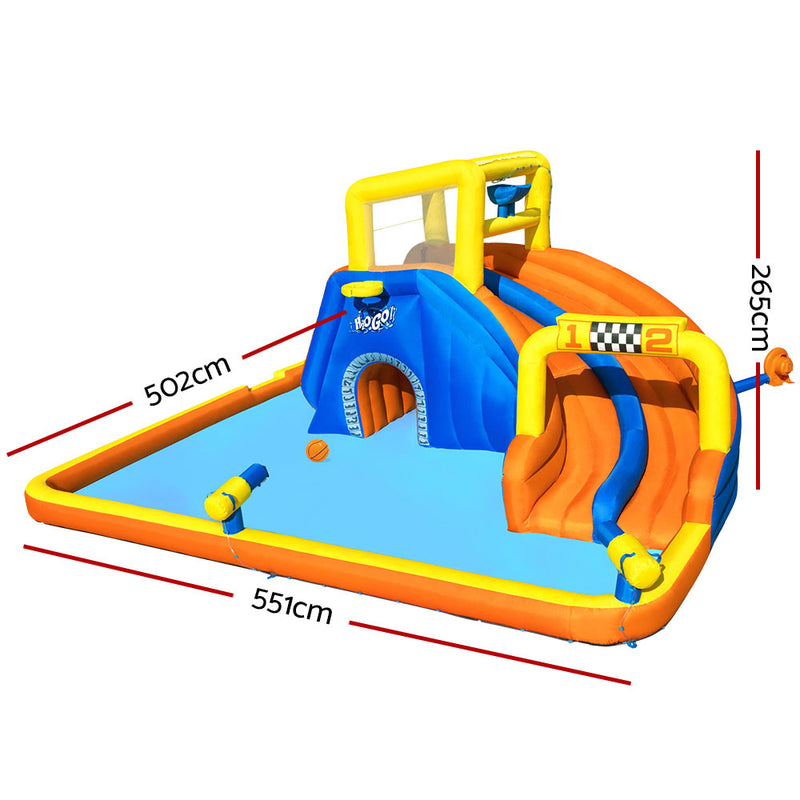 Inflatable Kids Splash Course Water Slide Jumping Castle Pool Playground