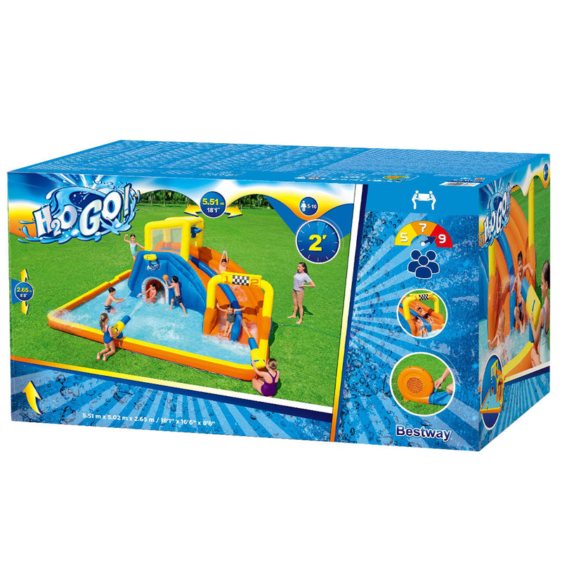 Inflatable Kids Splash Course Water Slide Jumping Castle Pool Playground