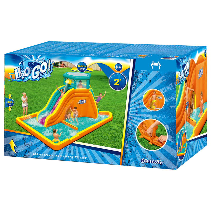 Inflatable Kids Tidal Tower Jumping Castle Mega Slide Water Playground Pool