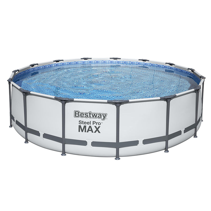 Steel Pro Max Circular Above Ground Swimming Pool with Pool Filter - 4.57M