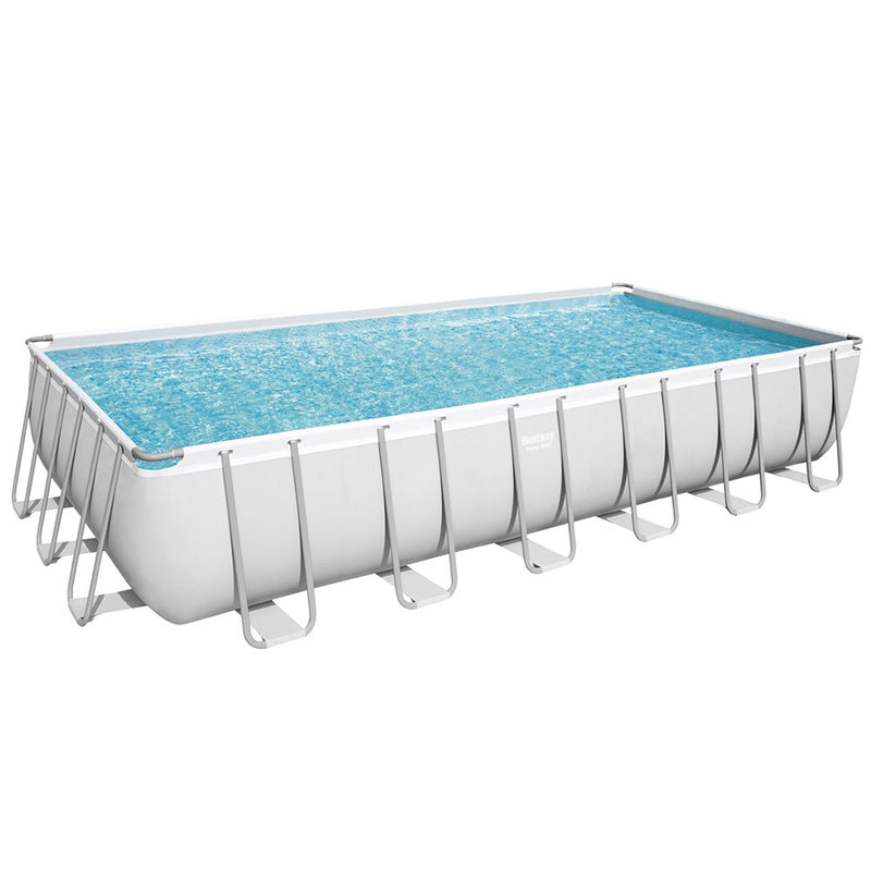Bestway Power Steel Rectangular Frame Above Ground Swimming Pool with Pool Filter - 7M
