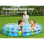 Bostin Life Bestway Swimming Pool Above Ground Kids Play Pools Inflatable Family Round Clear