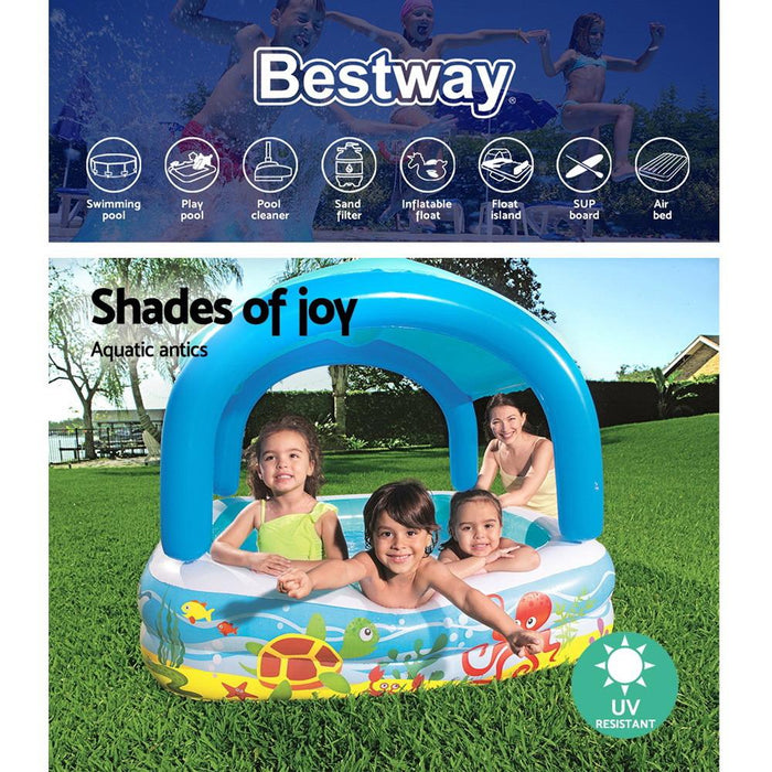 Bostin Life Bestway Inflatable Kids Pool Canopy Play Swimming Family Pools Dropshipzone