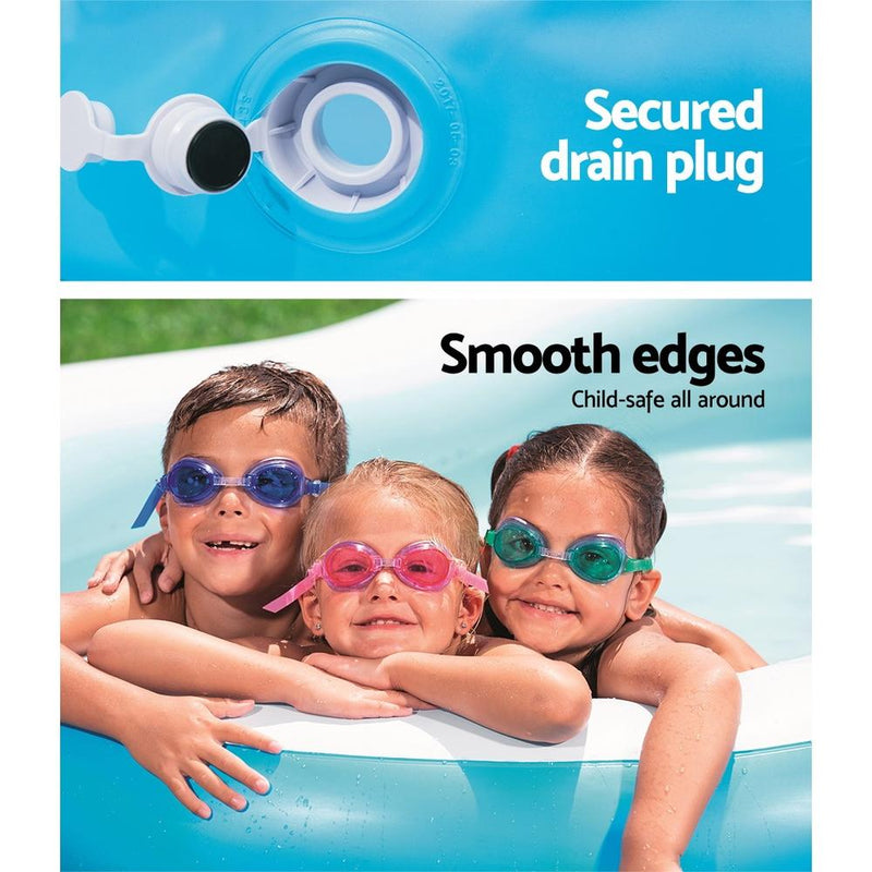 Bostin Life Bestway Inflatable Kids Pool Swimming Family Pools 2.62M X 1.57M 46Cm Dropshipzone