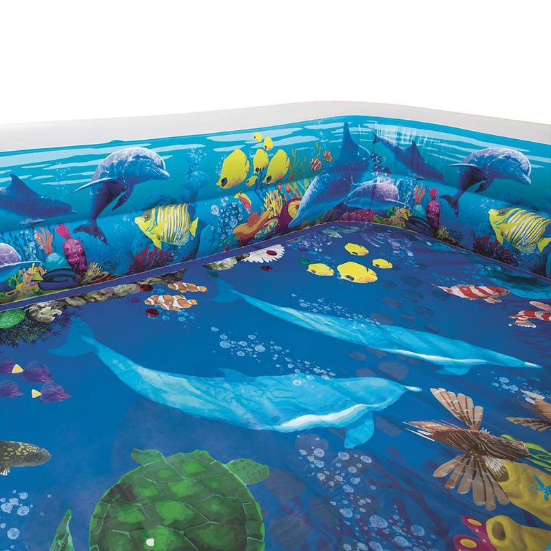 Bostin Life Bestway Inflatable Kids Pool Ground Play 3D Undersea Aquarium Outdoor Dropshipzone