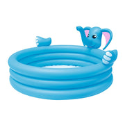 Bostin Life Bestway Inflatable Kids Play Pool 3 Ring Elephant Spray Splash Pools Game Toy