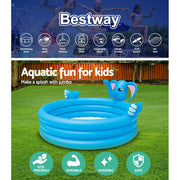 Bostin Life Bestway Inflatable Kids Play Pool 3 Ring Elephant Spray Splash Pools Game Toy