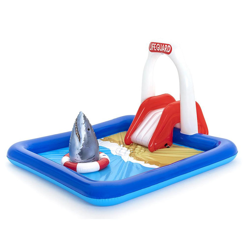 Bostin Life Swimming Pool Above Ground Kids Play Pools Lifeguard Slide Inflatable Dropshipzone