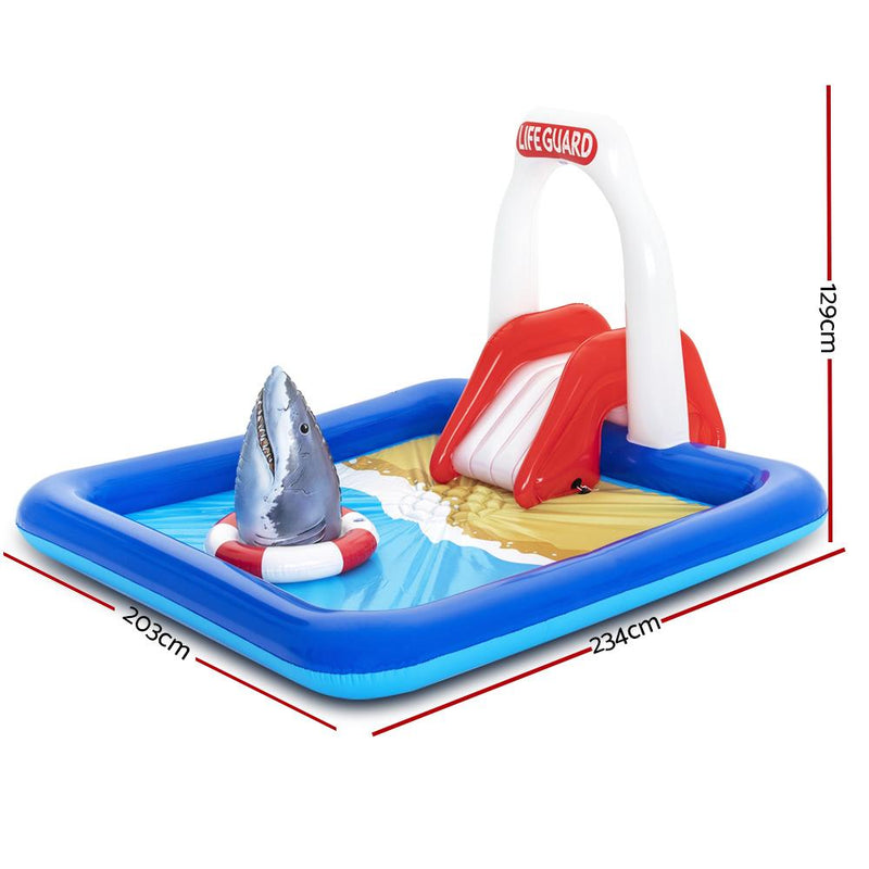 Bostin Life Swimming Pool Above Ground Kids Play Pools Lifeguard Slide Inflatable Dropshipzone