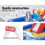 Bostin Life Swimming Pool Above Ground Kids Play Pools Lifeguard Slide Inflatable Dropshipzone