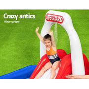 Bostin Life Swimming Pool Above Ground Kids Play Pools Lifeguard Slide Inflatable Dropshipzone