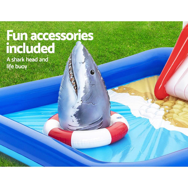 Bostin Life Swimming Pool Above Ground Kids Play Pools Lifeguard Slide Inflatable Dropshipzone