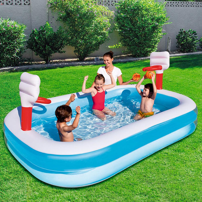 Bostin Life Bestway Inflatable Play Pool Kids Swimming Basketball Dropshipzone
