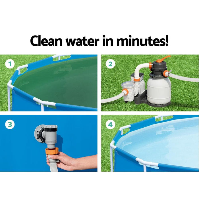 Bostin Life 1500Gph Flowclear Sand Filter Swimming Above Ground Pool Cleaning Pump Dropshipzone