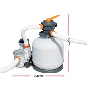 Bestway Sand Filter Above Ground Swimming Pool 3000Gph Pools Cleaning Pump Dropshipzone