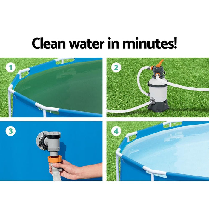 Bostin Life 530Gph Flowclear Sand Filter Swimming Above Ground Pool Cleaning Pump Dropshipzone