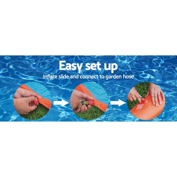 Bostin Life Bestway Inflatable Water Slip And Slide Double 5.49M Kids Splash Toy Outdoor
