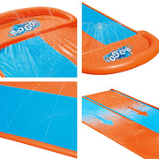 Bostin Life Bestway Inflatable Water Slip Slide Double Kids Splash Toy Outdoor Play 4.88M