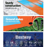 Bostin Life Bestway Inflatable Water Slip Slide Double Kids Splash Toy Outdoor Play 4.88M
