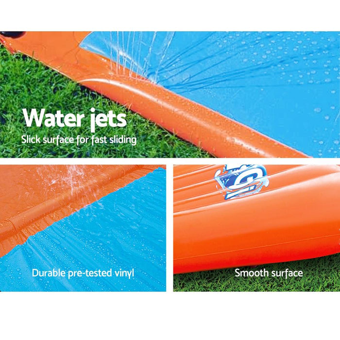 Bostin Life Bestway Inflatable Water Slip And Slide Single Kids Splash Toy Outdoor 5.49M