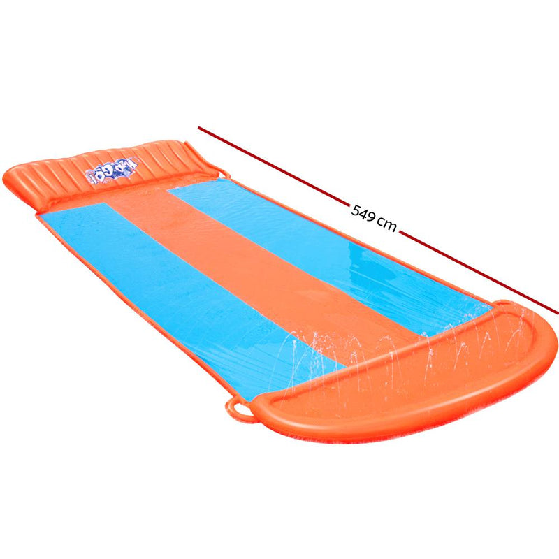 Bostin Life Bestway Triple Water Slip And Slide Kids Inflatable Splash Toy Outdoor 5.49M