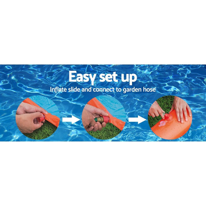 Bostin Life Bestway Triple Water Slip And Slide Kids Inflatable Splash Toy Outdoor 5.49M